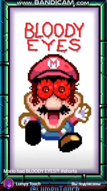 Mario had BLOODY EYES! #shorts