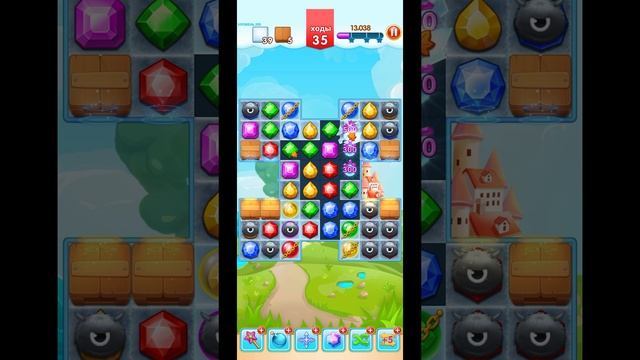Jewel Legend 204 и 205 уровень три в ряд