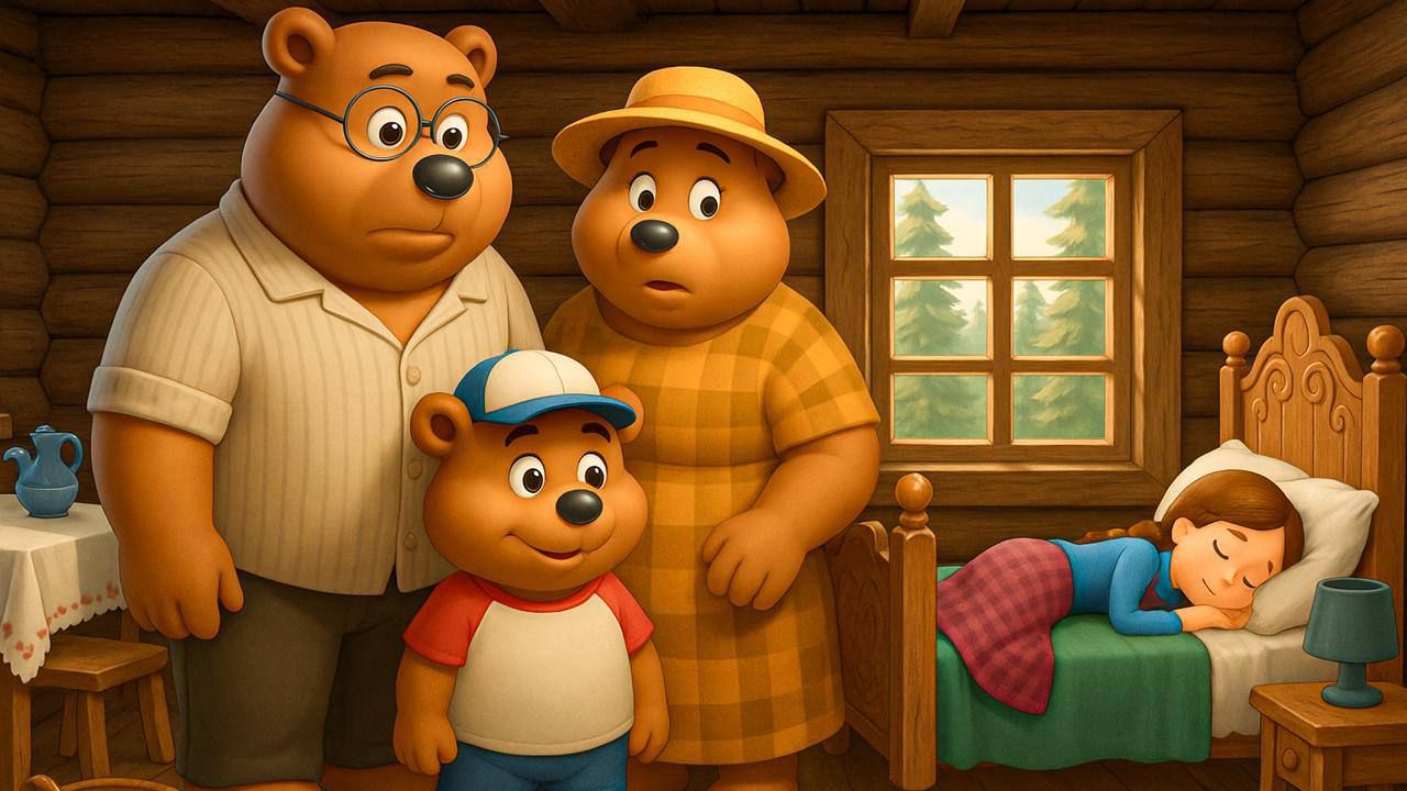 Сказка ТРИ МЕДВЕДЯ.  Маша и три медведя   сказка 3D #сказка