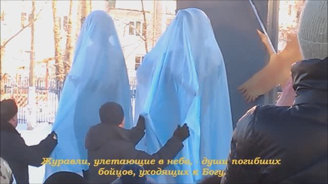 Мороз -35°С, открытие памятника героям СВО. Братск, Сибирь, Россия 1.12.2025