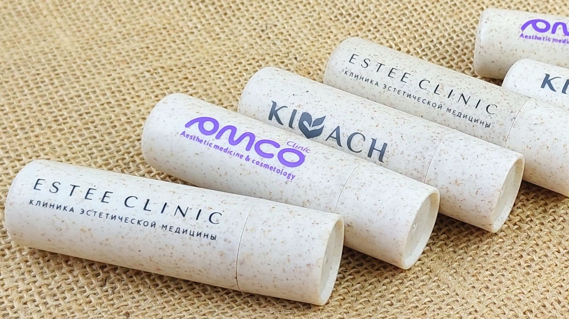 Помады из эко пластика Nature с логотипом на заказ от 2-5 дней