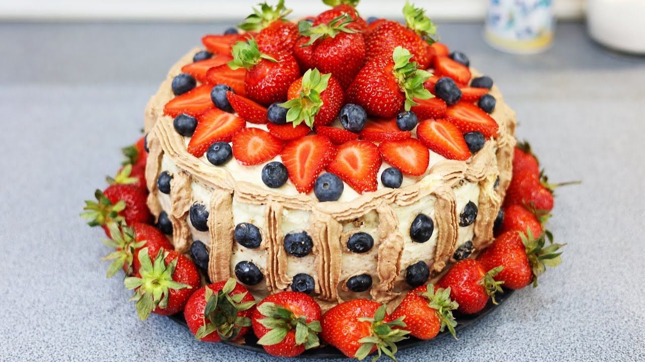 🍓КЛУБНИЧНЫЙ ТОРТ БЕЗ ДУХОВКИ !!!  ПОШАГОВЫЙ РЕЦЕПТ