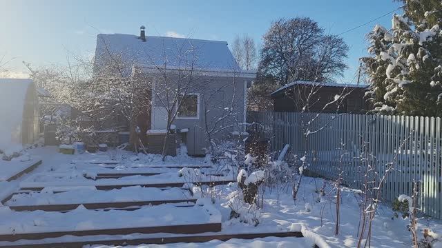 Солнечный ноябрьский день на даче//Топим русскую печь//Осеннее чудо