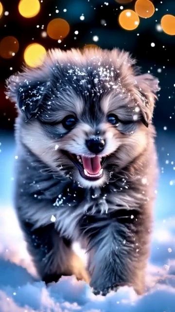 Малышь в снегу