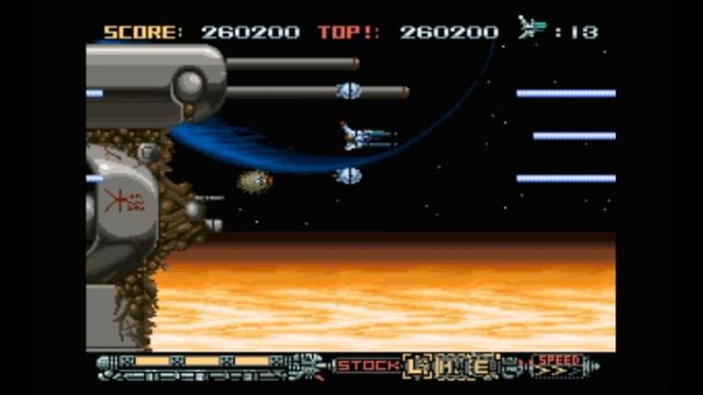 Super Nintendo (Snes) 16-bit Phalanx - The Enforce Fighter A-144 Mission 5 Destroyer Прохождение