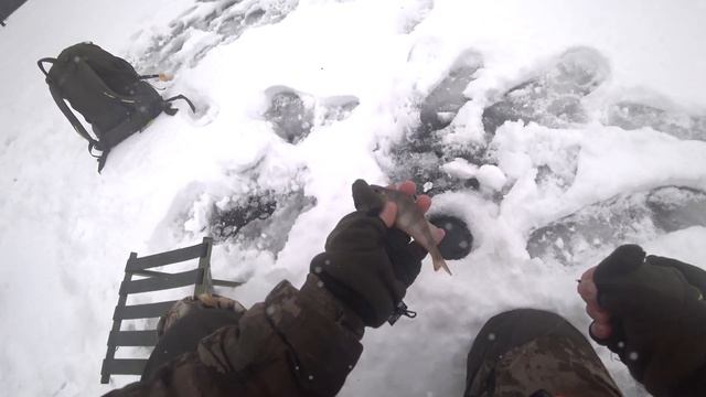 Декабрьская рыбалка на озере ⎮мотыль и мормышка-безмотылка ⎮VLOG 065