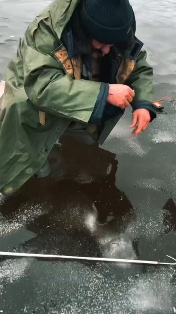 Щука схватила мормышку. Зимняя рыбалка 2023