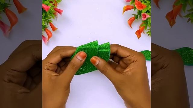 Елочки из глиттерного фоамирана🎄