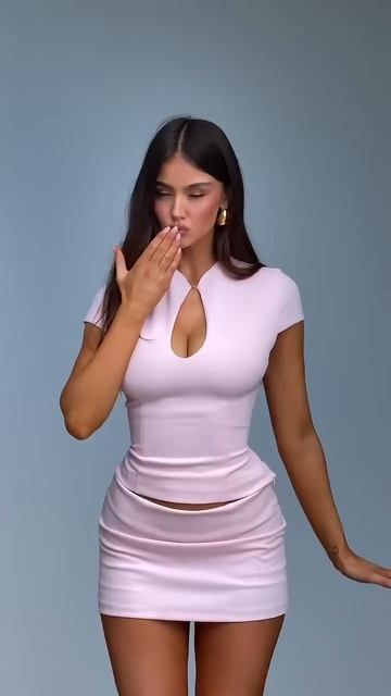 The Perfect🥀 Our VIENO Top + Mini Skirt In Baby Pink🌸 #fashion #model #beauty #style #outfit #