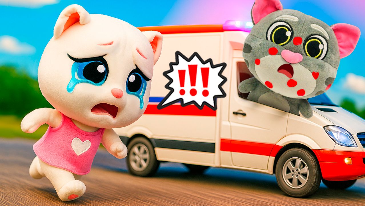 Жадный котик Том съел слишком много конфет и попал в больницу!