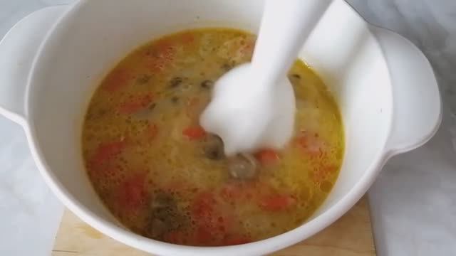 Суп пюре с грибами. Без сливок и молока
