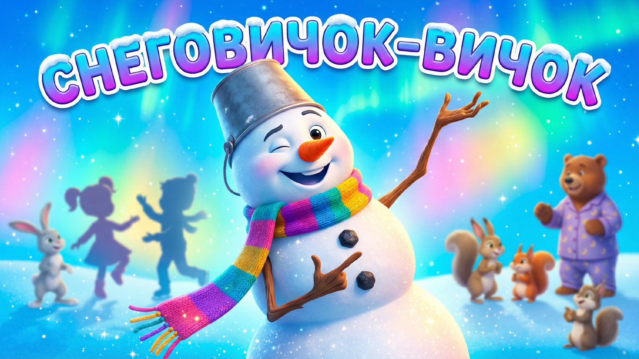 Снеговичок-вичок – новогодняя песенка-танец для детей 3–7 лет | Зимняя сказка