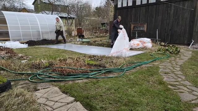 5.ДАЧА..установка двух новых теплиц..2 серия(24.04.21)