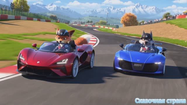 Зверята катаются на машинах🚗|Детские мультики| Мультики для детей😊