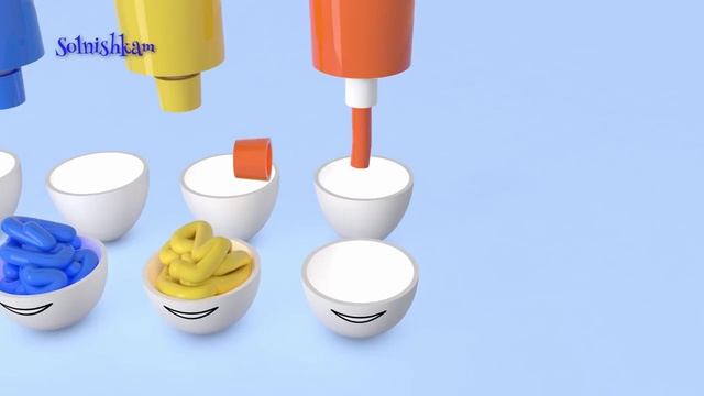 Развивающий мультик для детей - Яйца с сюрпризом и краски -Учим цвета Развивающий мультик для детей!