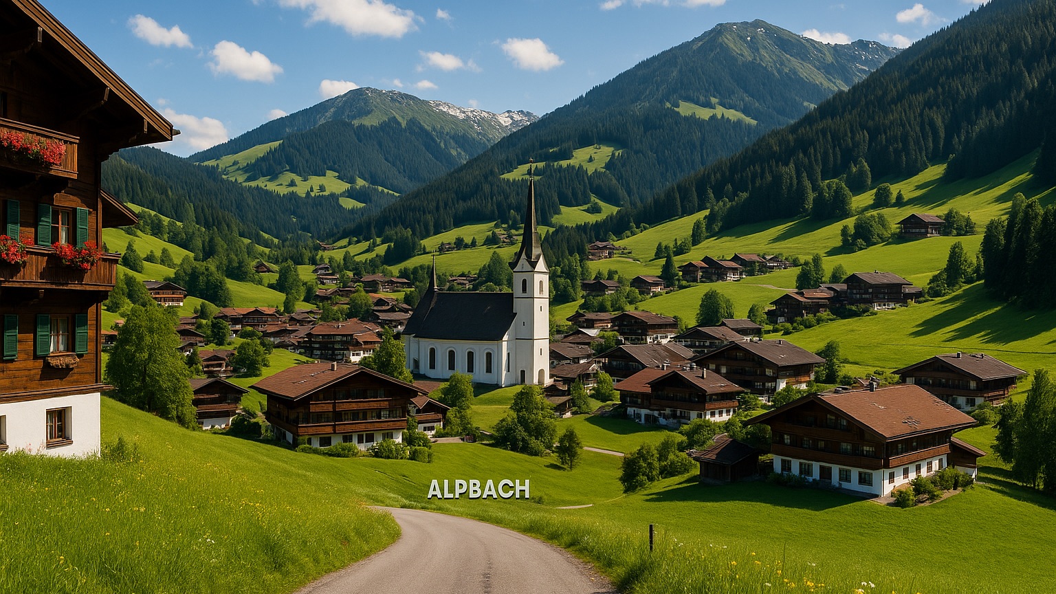 ⭐ Альпбах прогулка по деревне | Путешествие по Европе | Красивая австрийская деревня 4K
