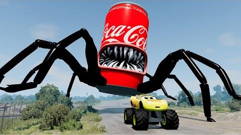 Эпический побег из Зомби-Пожирателя Молнии Маккуина, Пожирателя Кока-Колы_BeamNG.Drive