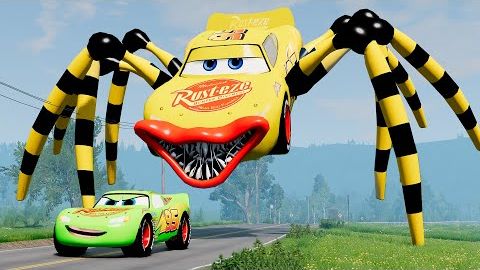 Эпический побег от Молнии Маккуина, Мака Робота Итера, Мэтра Итера_BeamNG.Drive