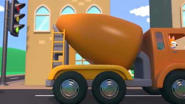 Котенок Котэ Песенка Мультик Бетономешалка про Стройку и машинки