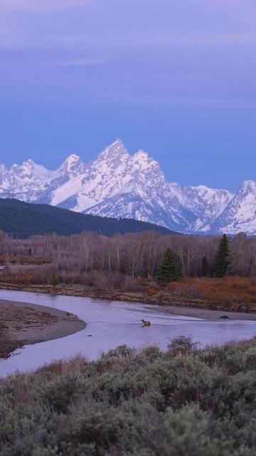 Гранд Титон — высшая точка горного хребта в Вайоминге, США