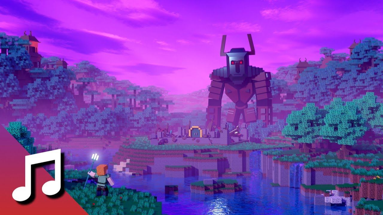 ♪ TheFatRat - Violet Sky (анимация для Майнкрафта) [Музыкальное видео]