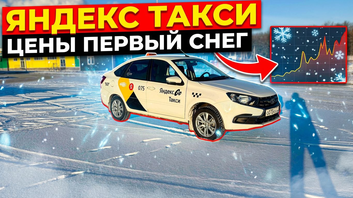 Яндекс Такси Цены в Первый СНЕГ #такси #яндекс