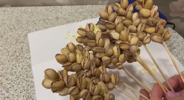 Фисташки в букет из сухофруктов своими руками