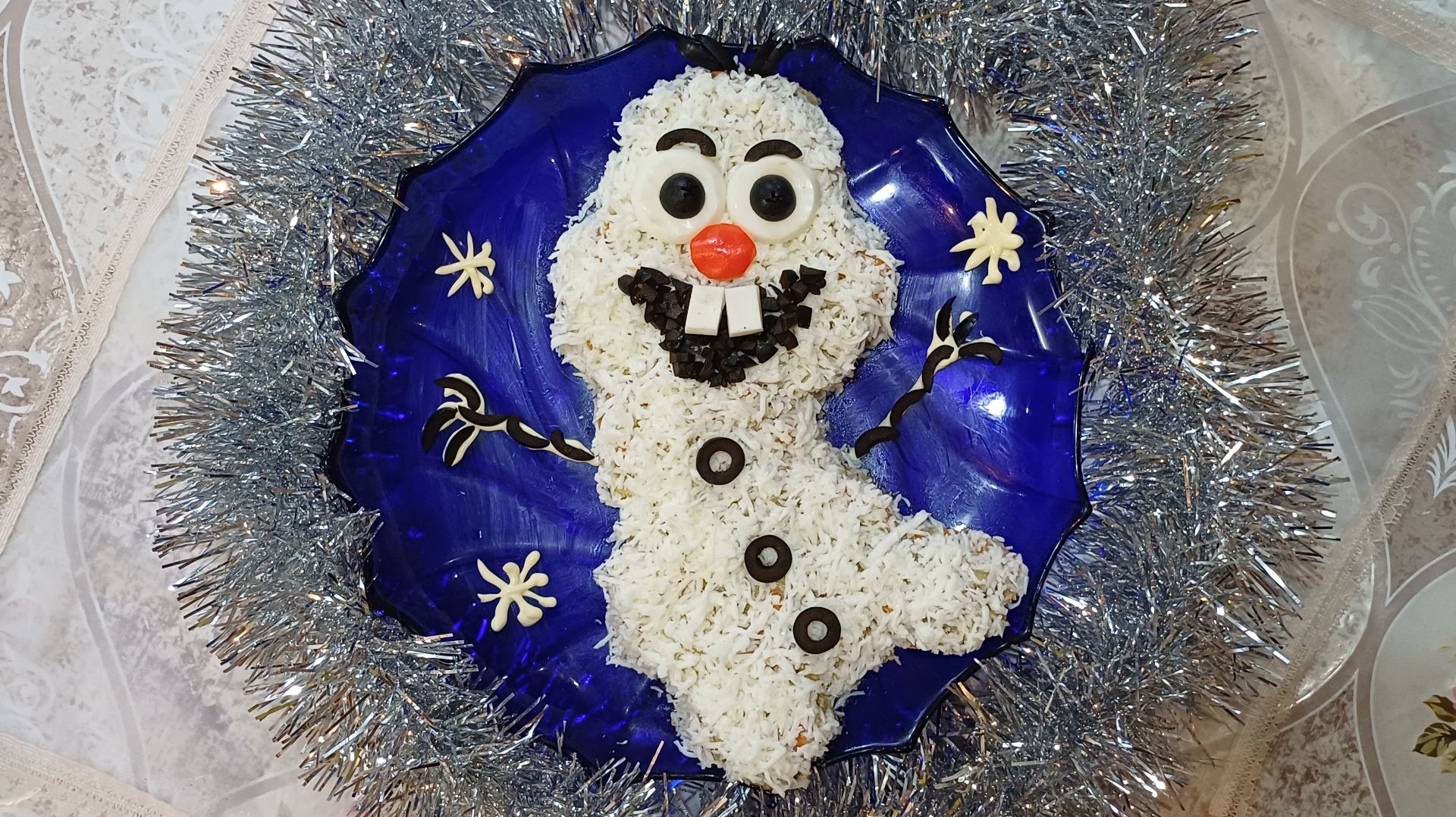 Праздничный Салат СНЕГОВИЧОК ОЛАФ!!!❄❄❄
