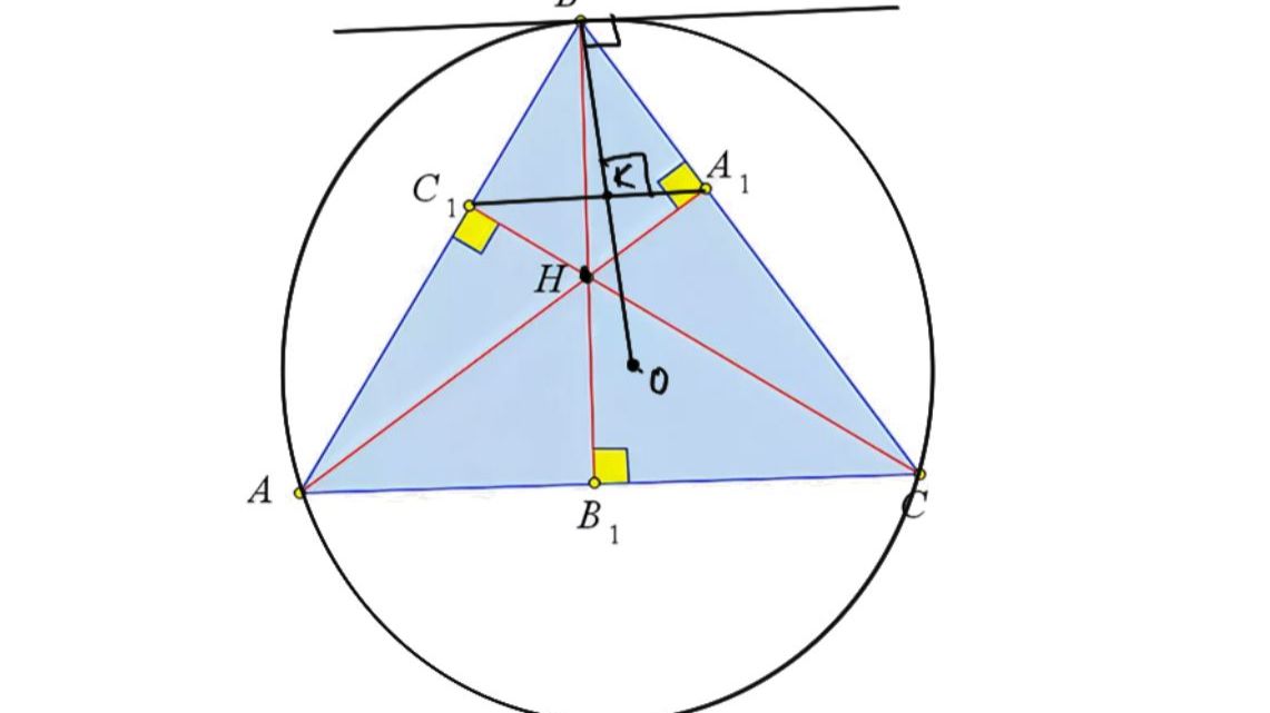 5 ОРТОЦЕНТР - РАДИУС В ВЕРШИНУ ПЕРПЕНДИКУЛЯРЕН СТООНЕ ОРТОТРЕУГОЛЬНИКА