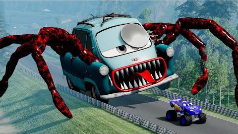 Эпический побег от Молнии Маккуина, Мака Робота Итера, Мэтра Итера_BeamNG.Drive