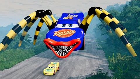 Эпический побег от Молнии Маккуина, Мака Робота Итера, Мэтра Итера _BeamNG.Drive