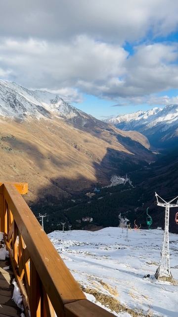 Вид на Чегет с высоты 2800м