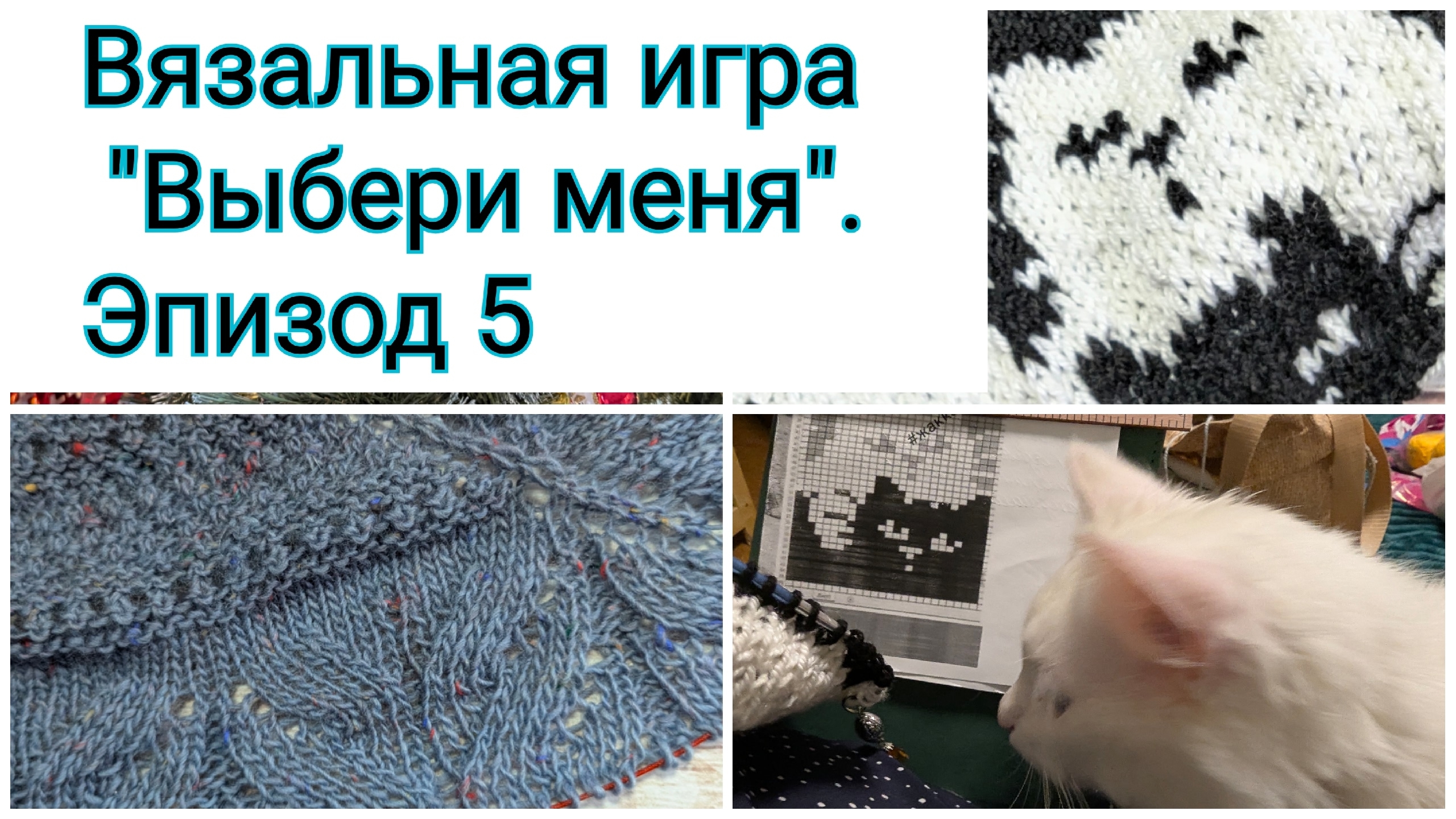 "Выбери меня". Отчёт 5, предпоследний. Связала ещё одну секцию котиков, работала над шалью "Поэма".