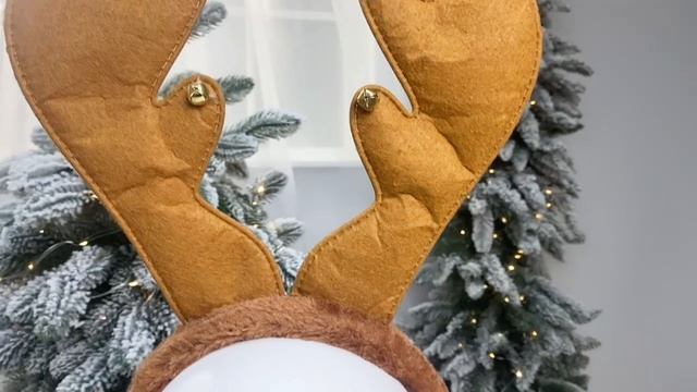 Новогодний карнавальный ободок ОЛЕНЬИ РОЖКИ, 33х25 см, AAF201720