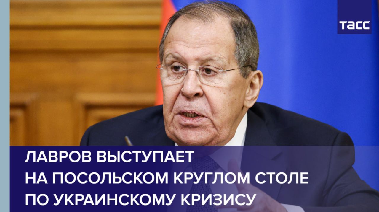 Лавров выступает на посольском круглом столе по украинскому кризису