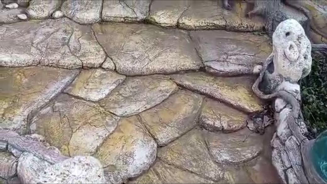 оформление усадьбы дорожки бордюры мз  арт бетона мастер Сергей Капитанов.