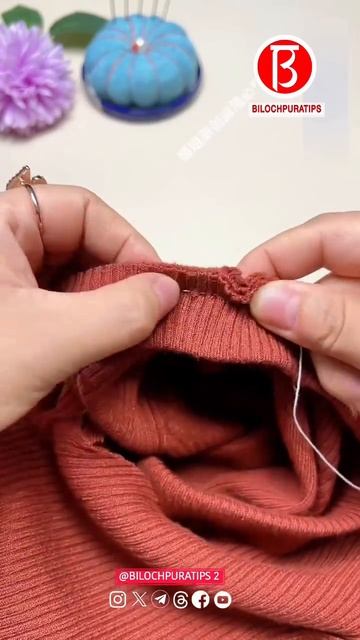 Секрет швеи. Перешиваем отворот водолазки.