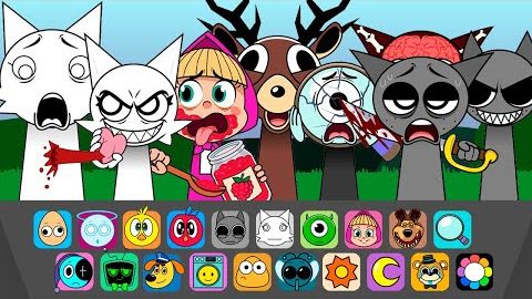 INCREDIBOX SPRUNKI СУМАСШЕСТВИЕ БЕЗУМНОЙ МАШИ И МЕДВЕДЯ | SPRUNKI HORROR #2