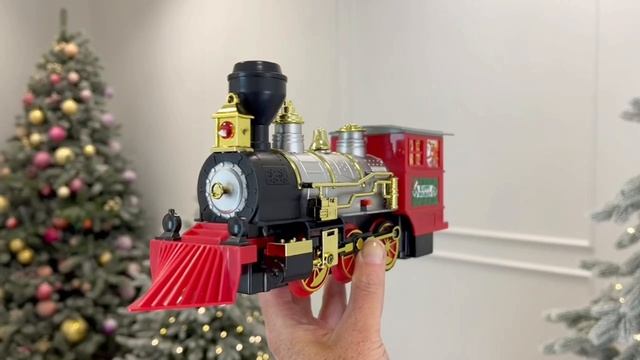 Железная дорога ПАРОВОЗИК 'РОЖДЕСТВЕНСКИЙ ХОРОВОД', пластик, 90х20 см, движение, музыка, S34938500