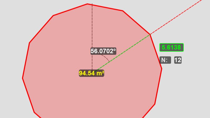 Геодезическая окружность в QGIS