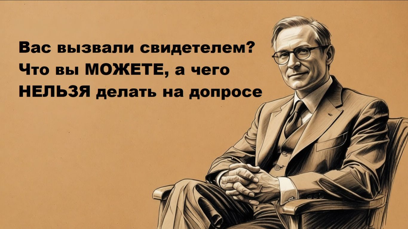 Права свидетеля в уголовном деле: как давать показания, что можно, а чего нельзя делать на допросе