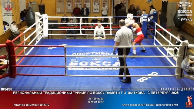95 финал 80 кг Кищенко Димитрий ЦФКиС Александровский Богдан Школа бокса №1