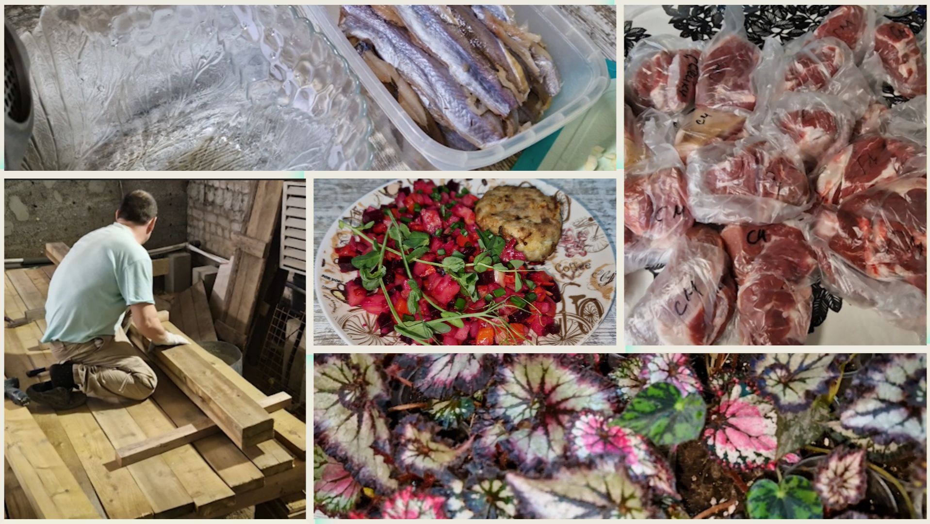 Закупились мясом. Почём тепло в доме за декабрь. Рыбные котлеты. Уход за цветами.