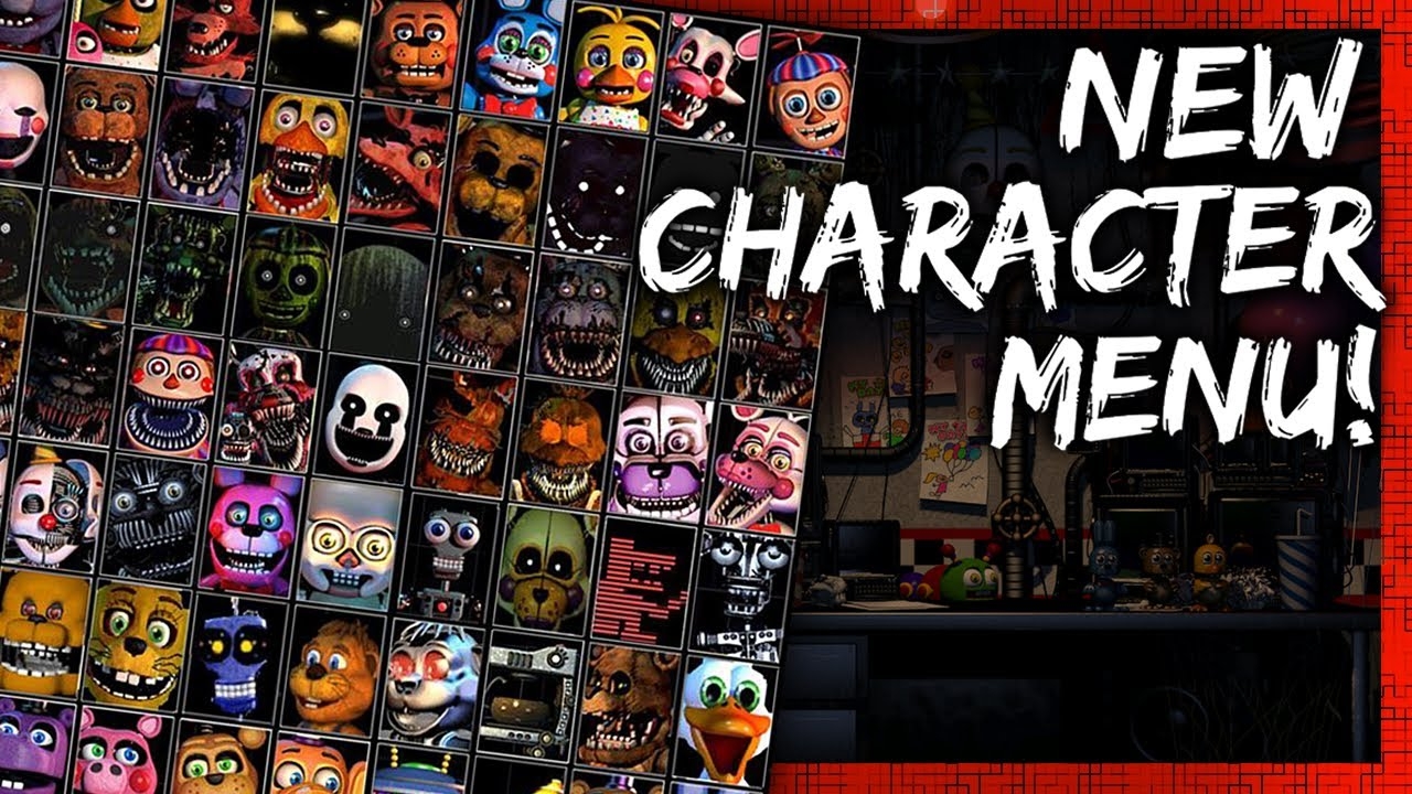 ALL THE ANIMATRONICS IN ULTIMATE CUSTOM NIGHT ! New Characters Roster!