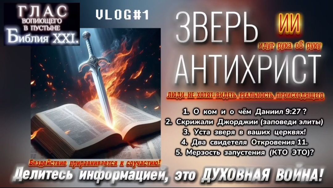 ЗВЕРЬ и АНТИХРИСТ. (Библия. Перезагрузка XXI.) БОЖИЙ ГЛАС.
