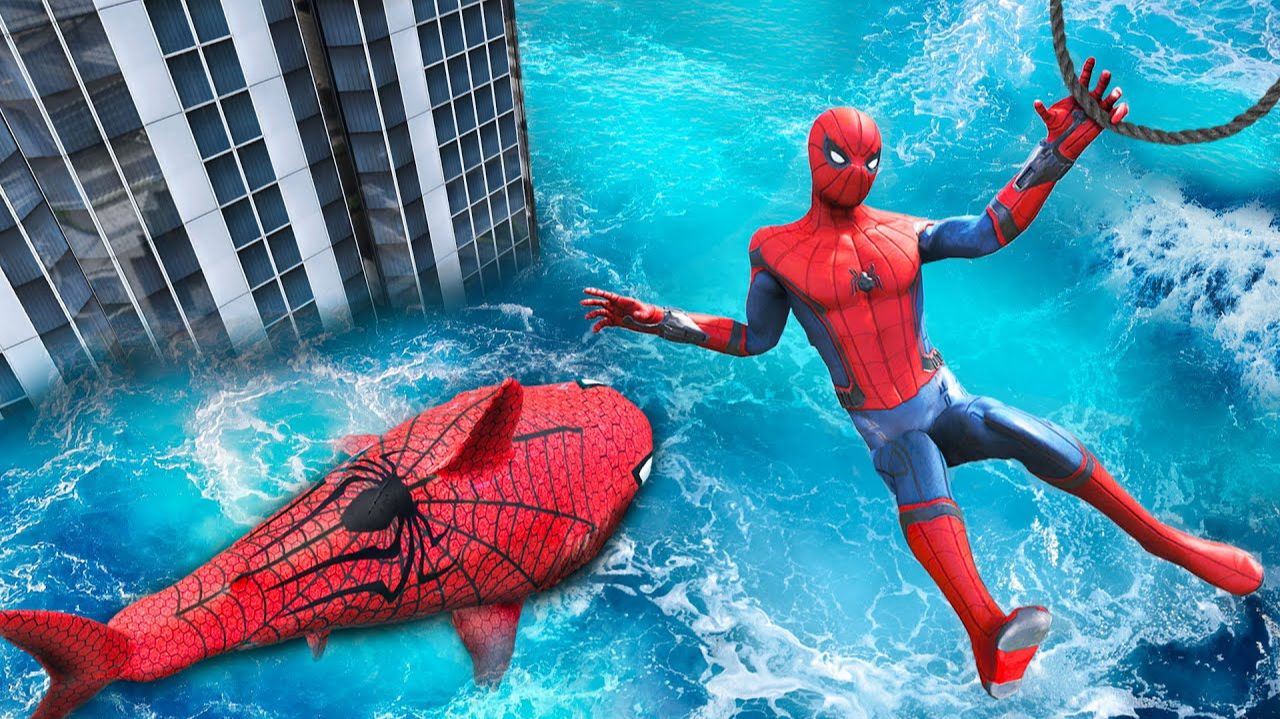 ГОНОЧНАЯ ТРАССА С ПРЕПЯТСТВИЯМИ ДЛЯ СУПЕРГЕРОЕВ | ЧЕЛОВЕК ПАУК ПРОТИВ ЗЛОДЕЕВ №321