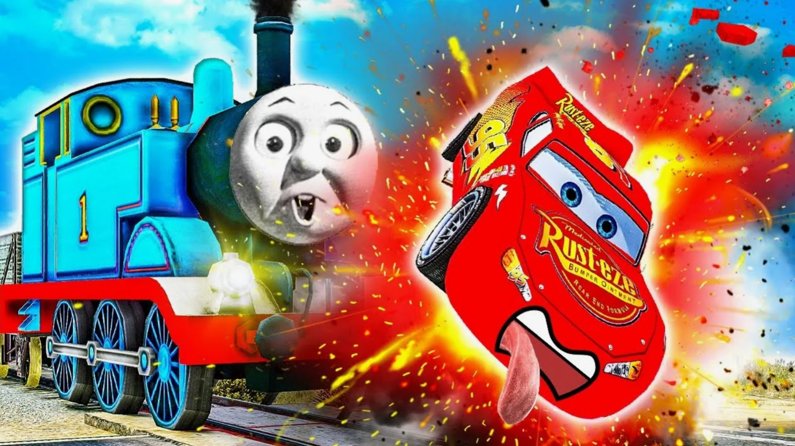 ПАРОВОЗИК ТОМАС И ЕГО ДРУЗЬЯ ЧЕЛОВЕК ПАУК МОЛНИЯ МАКВИН ПАРОВОЗИКИ МУЛЬТИКИ ДЛЯ ДЕТЕЙ