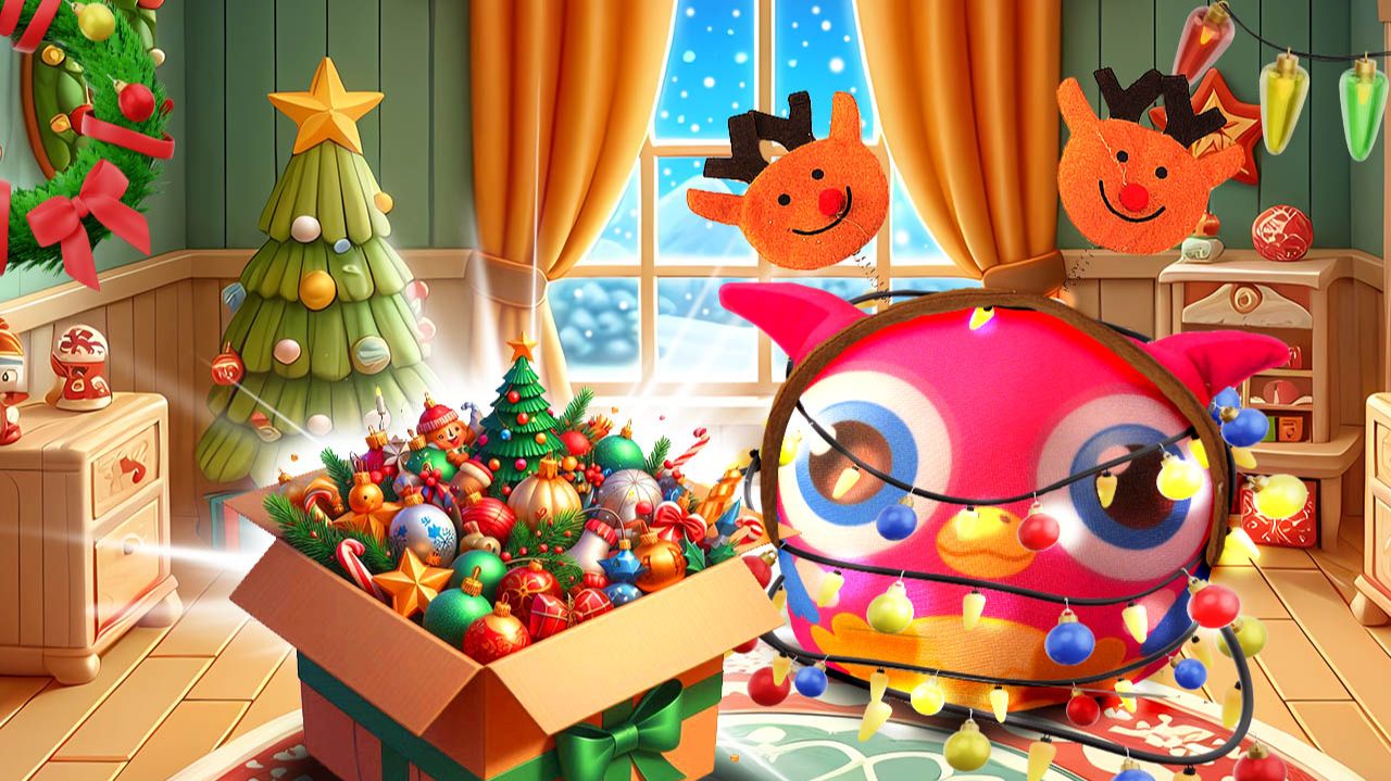 Хоп Хоп украшает дом новогодними игрушками! ✨