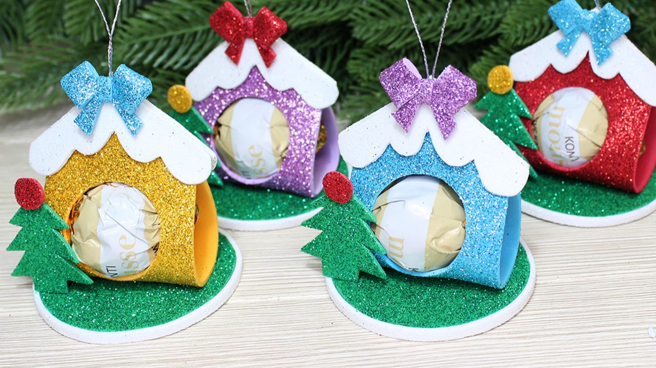 Новогодняя игрушка с сюрпризом. Мастер-класс игрушка на ёлку с конфетой