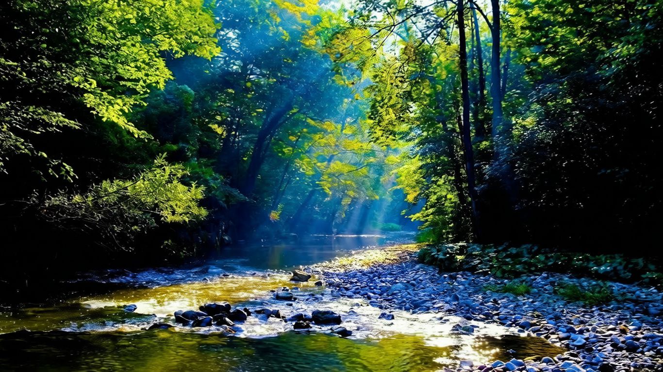 Звуки природы леса и реки 🌿💧 | Тихая река, пение птиц — Расслабляющая атмосфера для сна